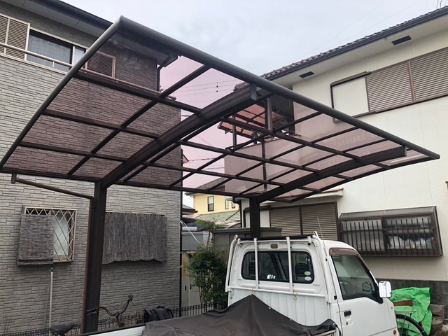 20241022　加古川市　N様邸　カーポート屋根交換施工写真